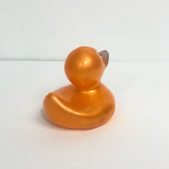 metallic orange rubber duck 2 inch jeep ducking bath time bath toy baby - Picture 3 of 5